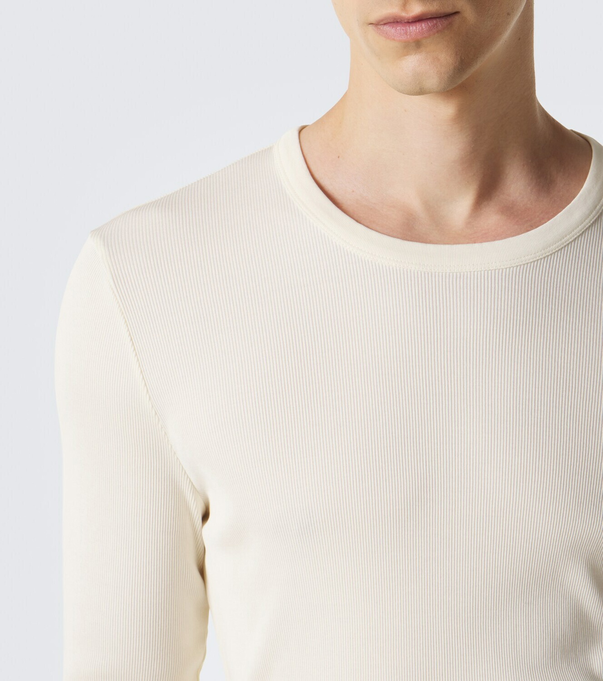 Lemaire Ribbed-knit cotton T-shirt