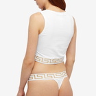 Versace Women's Greca Thong in White