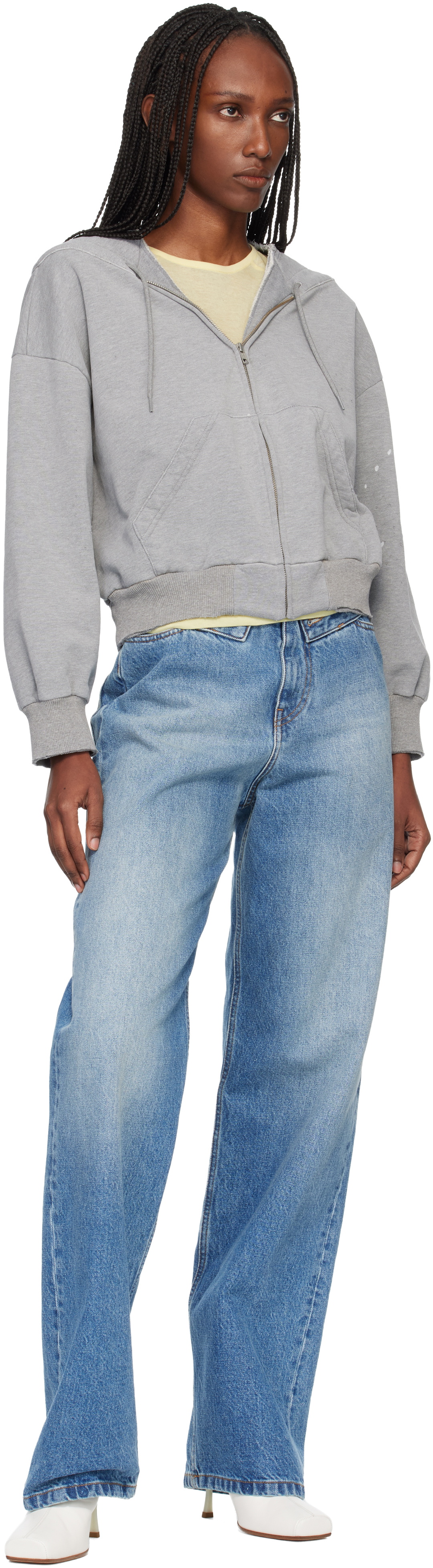 MM6 Maison Margiela Gray Unbrushed Cotton Sweatshirt