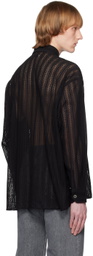 JieDa Black Semi-Sheer Shirt