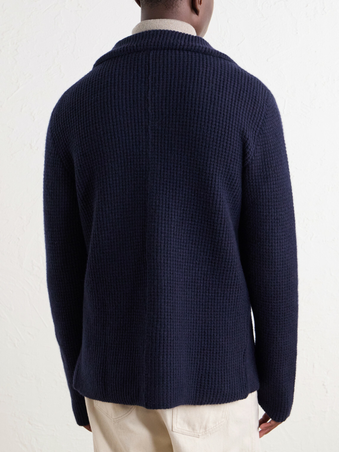Rubinacci - Waffle-Knit Cashmere Cardigan - Blue