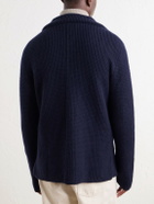 Rubinacci - Waffle-Knit Cashmere Cardigan - Blue