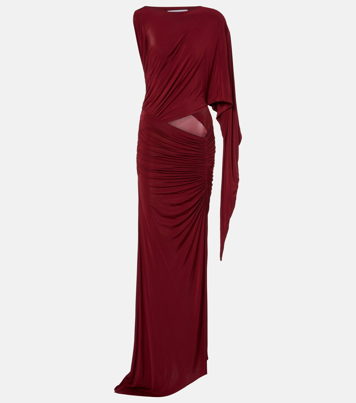 Alex Perry Asymmetric gathered jersey gown