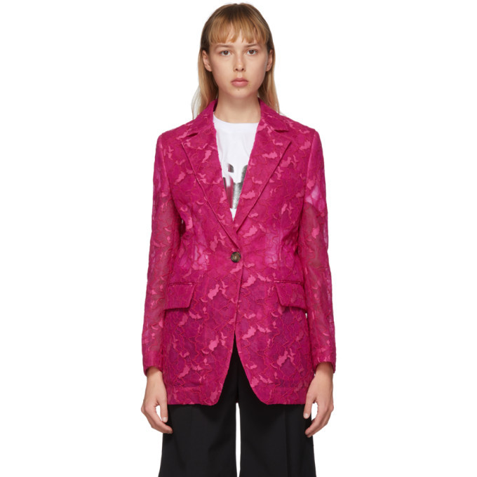 MSGMのピンクのジャケット MSGM Pink Lace Blazer MSGM