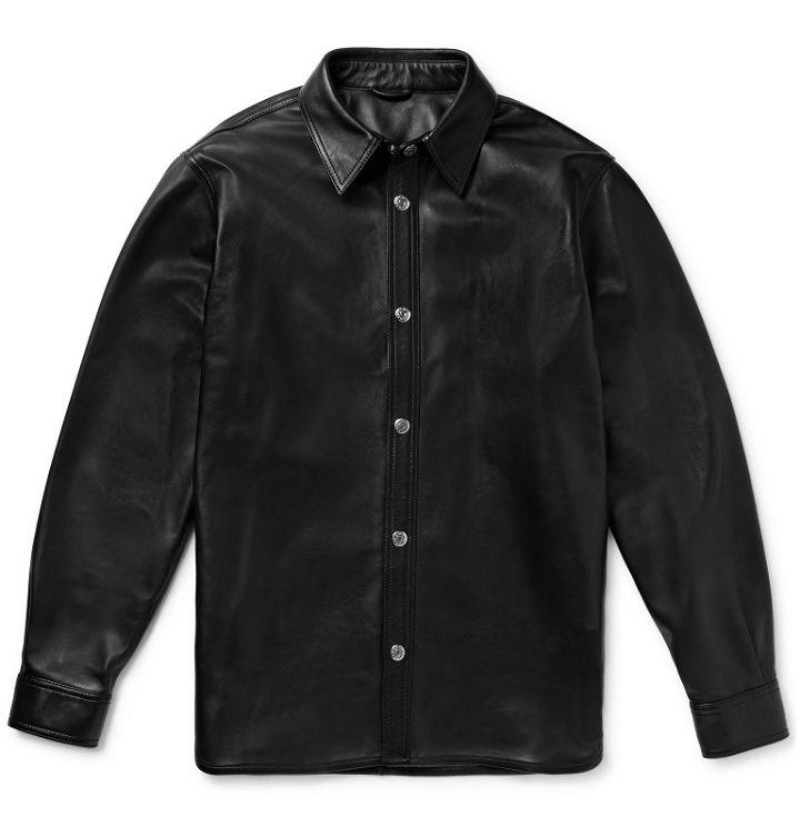 Photo: Acne Studios - Tracey Leather Overshirt - Black
