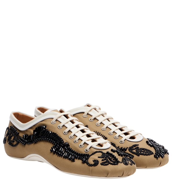 Photo: Dries Van Noten Embellished canvas sneakers