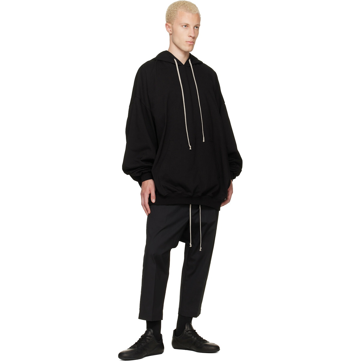 Rick Owens Black Tower Hoodie