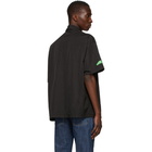 Heron Preston Black Textured Nylon Shirt