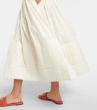 Tory Burch Cotton and linen midi skirt