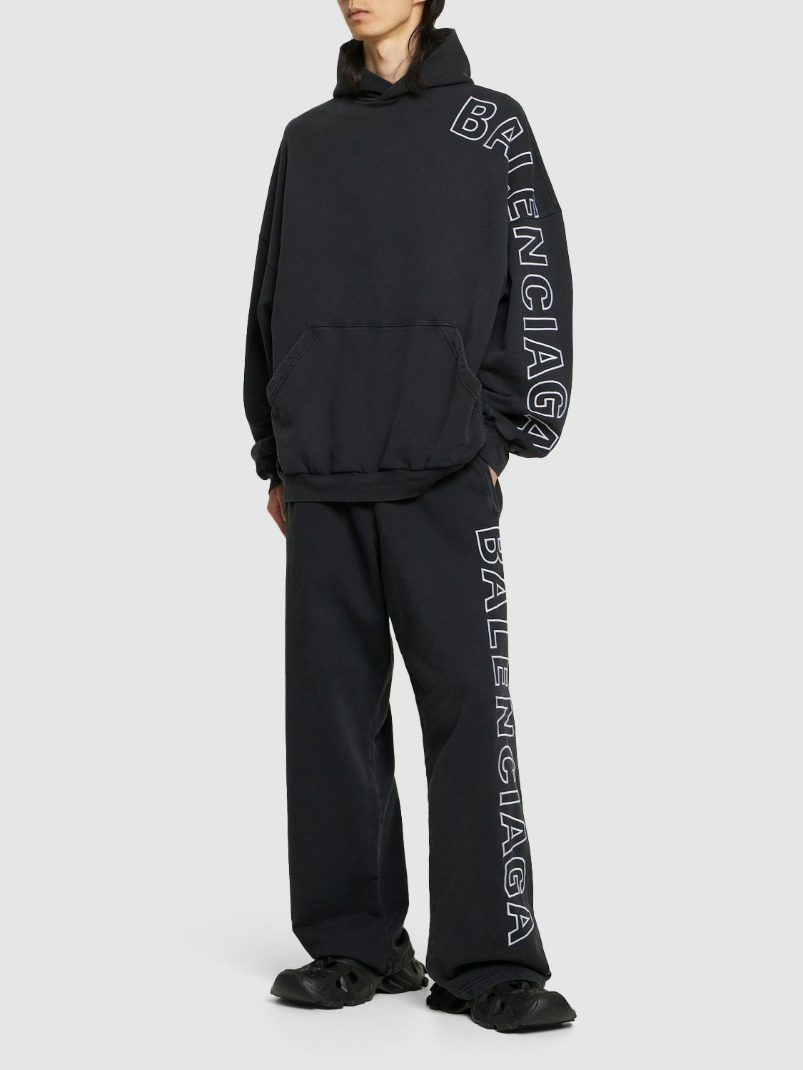 BALENCIAGA - Cotton Sweatshirt Hoodie Balenciaga