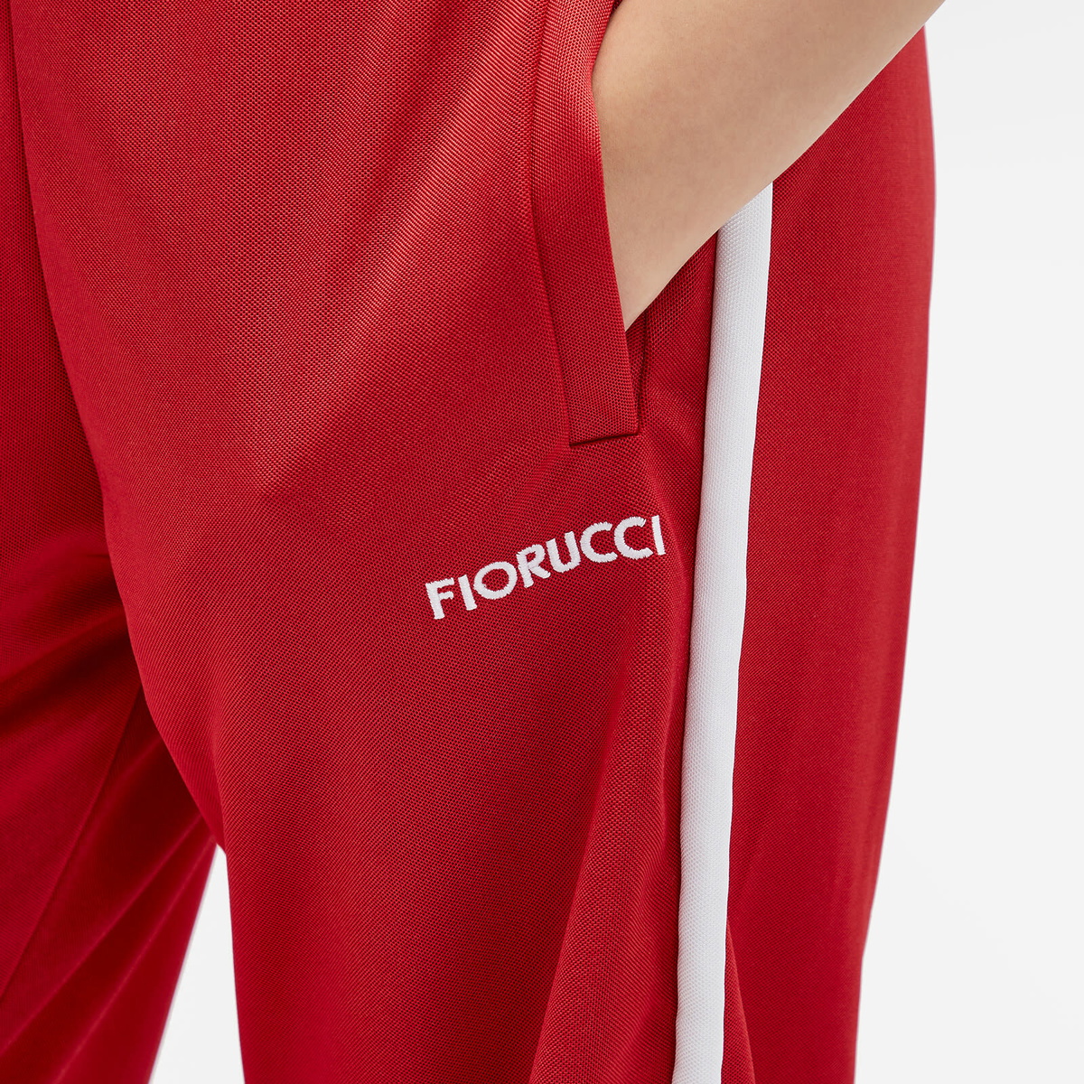 Fiorucci Women's Puffy Piping Track Trousers in Red