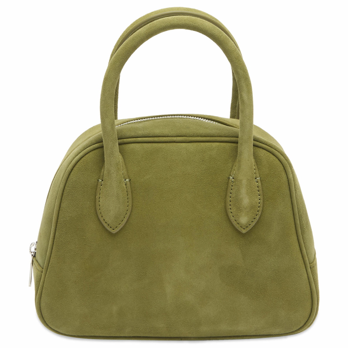DUNST Women's Suede Boston Bag in Pistachio 