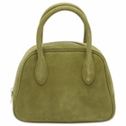 DUNST Women's Suede Boston Bag in Pistachio 