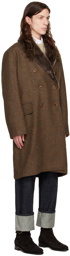 RRL Brown Shearling Coat