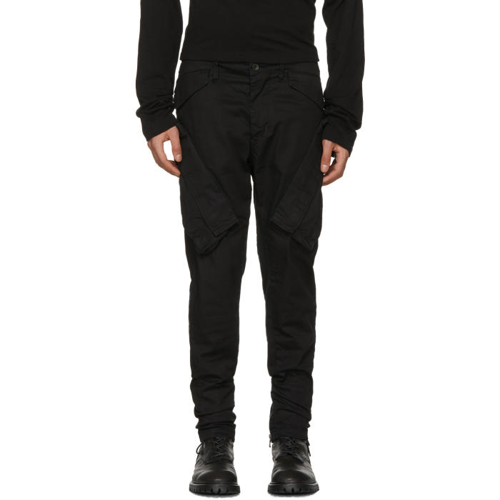 Julius Black Vertical Gas Mask Cargo Pants Julius