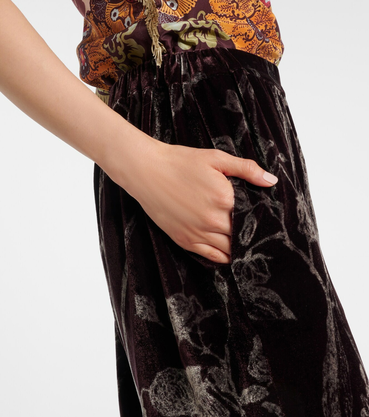 La DoubleJ Floral satin pajama pants