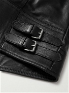 TOM FORD - Full-Grain Leather Biker Jacket - Black