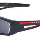 Prada Eyewear Men's Linea Rossa PS 02YS Sunglasses in Matte Black/Dark Grey