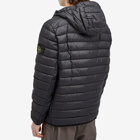 Stone Island Men's Lightweight Hooded Down Jacket in Navy Blue