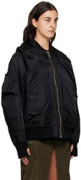 UNDERCOVER Black Insulated Bomber Jacket