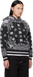AMIRI Black & White Bandana Hoodie