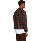 Burberry Red and Green Fleece Lined Check Hinckley Jacket