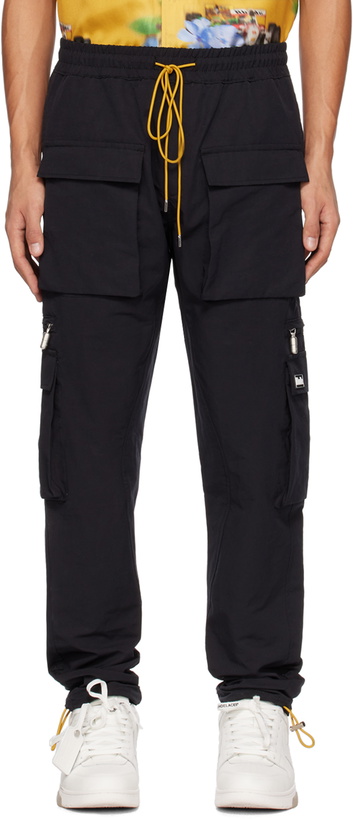 Photo: Rhude SSENSE Exclusive Black Classic Cargo Pants