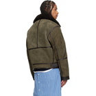 Polo Ralph Lauren Khaki Shearling Flight Jacket
