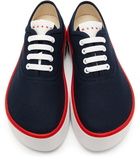 Marni Navy Maxi Logo Paw Sneakers