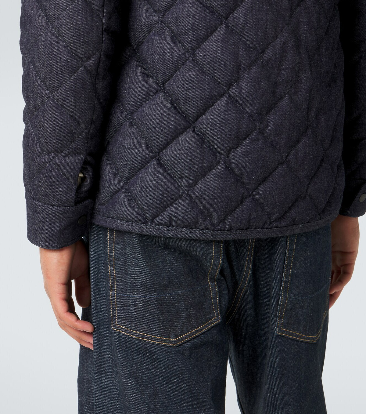 Moncler Quilted denim down jacket