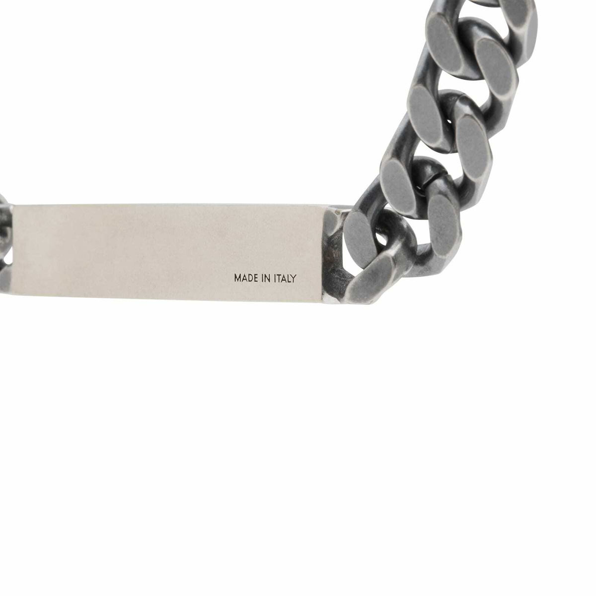 MM6 Maison Margiela Men's ID Tag Curb Necklace in Brunito MM6
