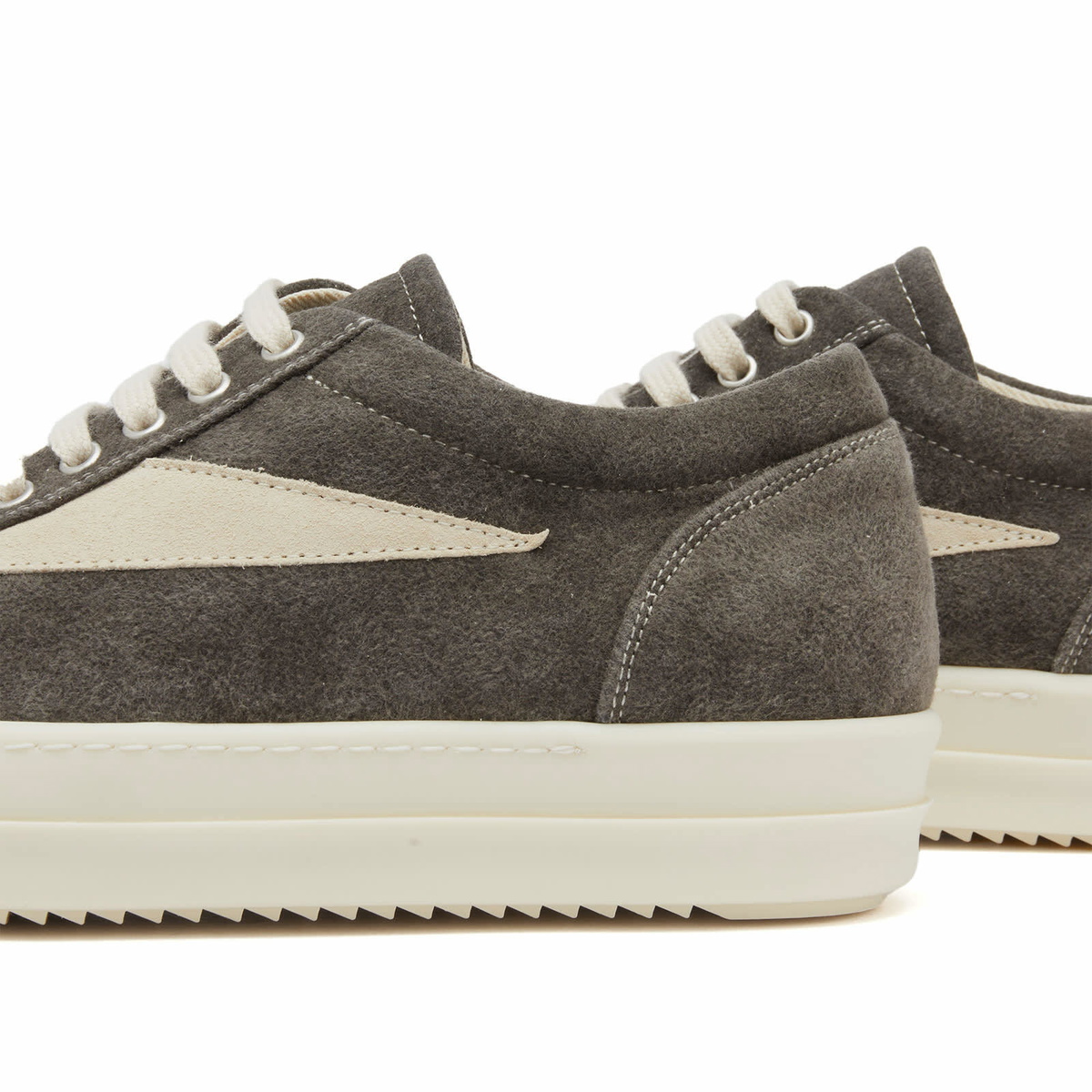 Rick Owens DRKSHDW Men's Moleskin Vintage Sneakers in Dust
