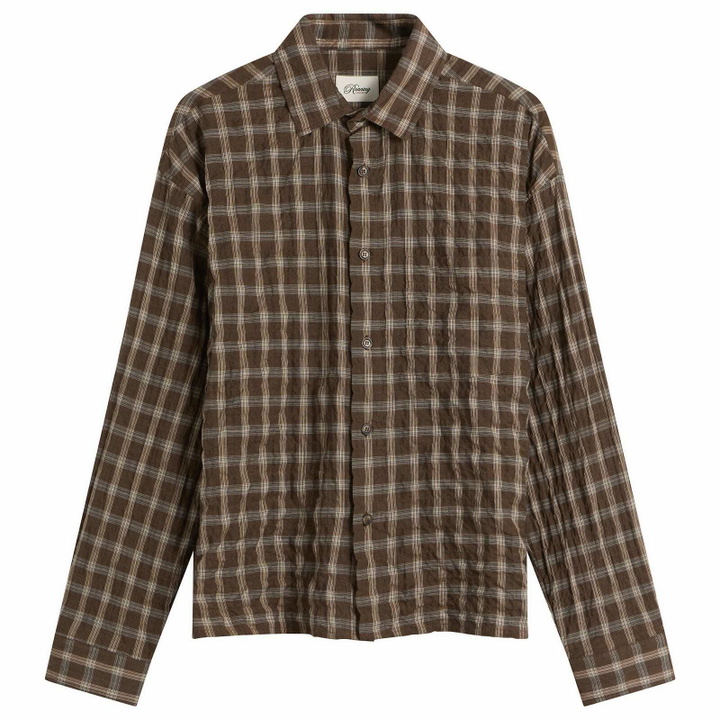 Photo: Ronning Men's Japanese Shirt in Brown Check