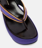 Dries Van Noten Satin thong sandals