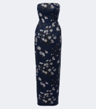 Emilia Wickstead Laelia floral bustier gown