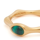 Missoma Women's Magma Gemstone Stacking Ring in Gold/Green