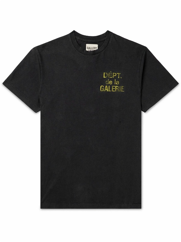 Photo: Gallery Dept. - French Logo-Print Cotton-Jersey T-Shirt - Black