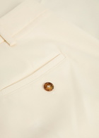 LA Double J Loose Pleated Wide-leg Wool Trousers Ivory