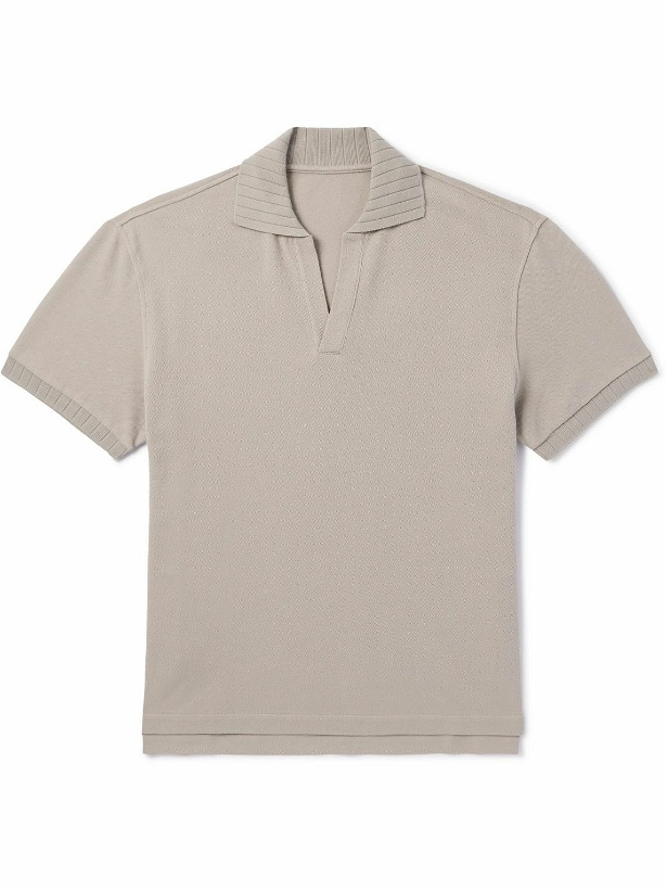 Photo: Stòffa - Cotton-Piqué Polo Shirt - Neutrals