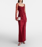 Clio Peppiatt Chandelier embellished tulle gown