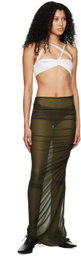 Elena Velez SSENSE Exclusive Khaki Midi Skirt