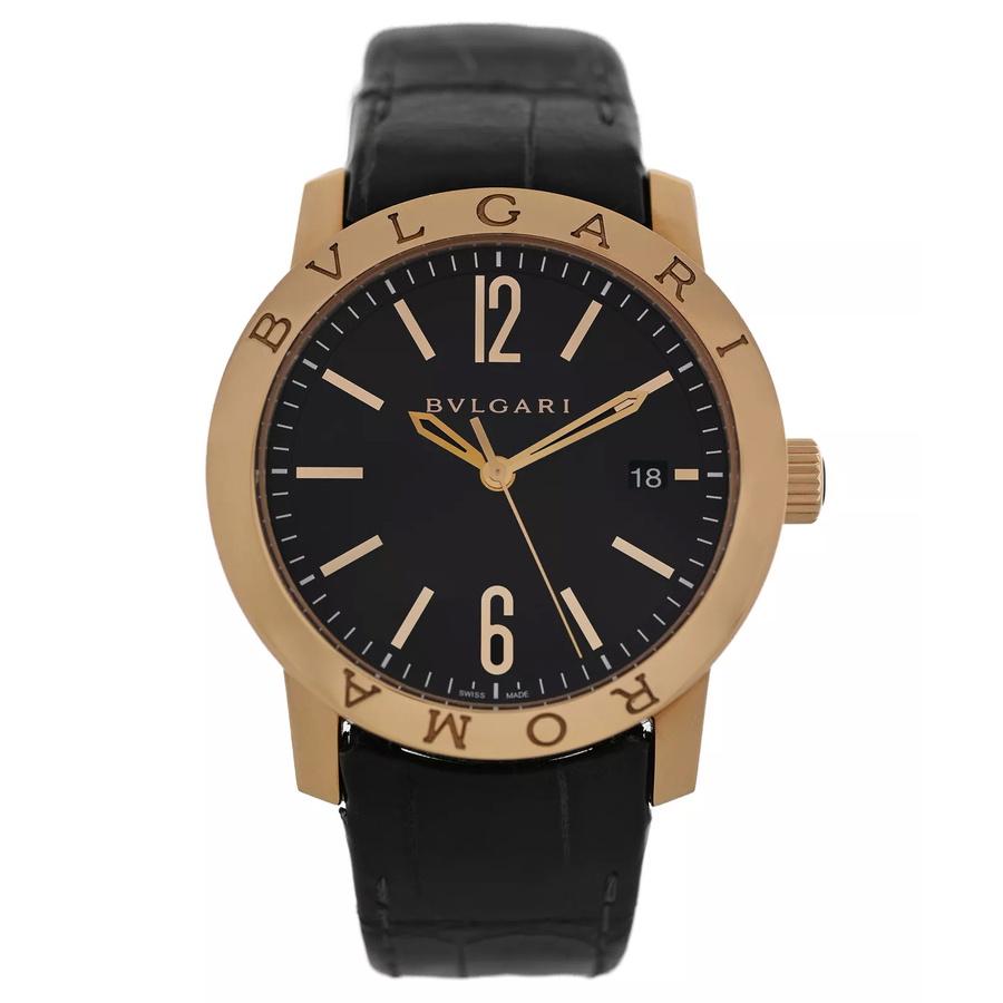 Bvlgari Bulgari Roma Automatic Black Dial Mens Watch BBP39G 96