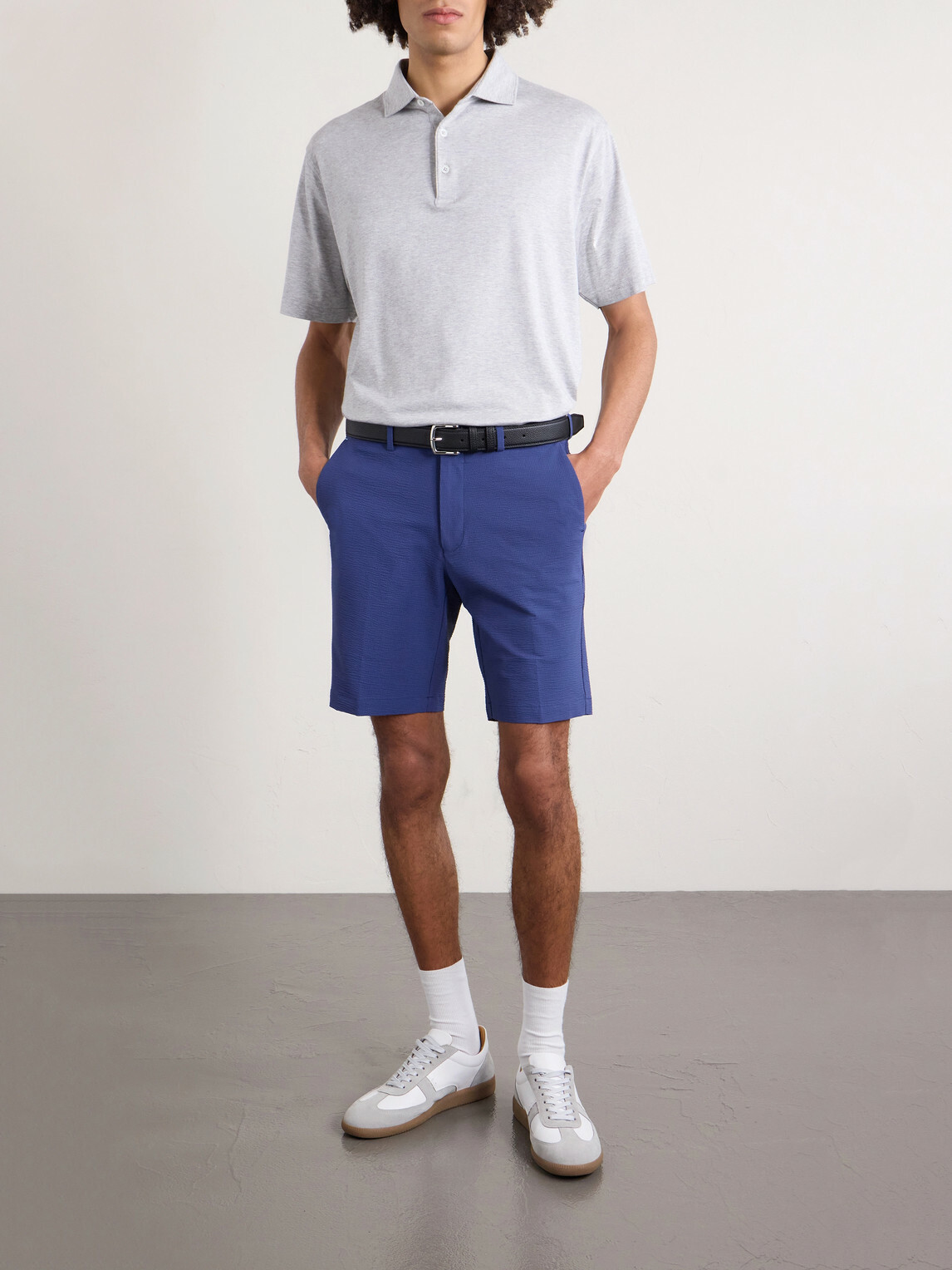 Peter Millar - Matlock Straight-Leg Seersucker Golf Shorts - Blue