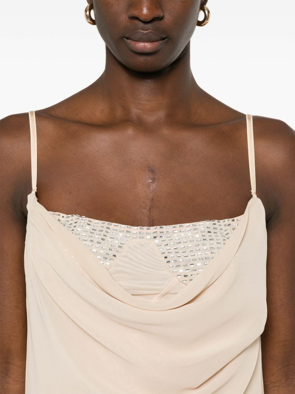 The Attico Draped Midi Dress