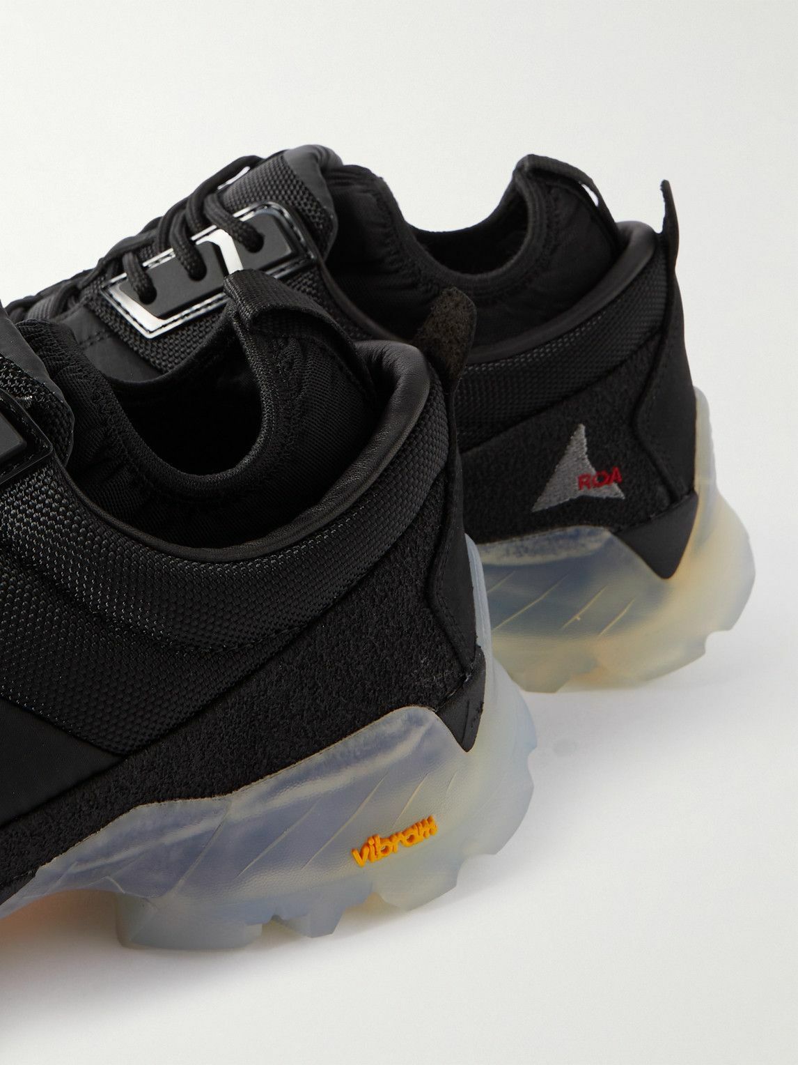 ROA Double Neal スニーカー ROA Men's Double Neal Black Low Top Sneakers & Trainers