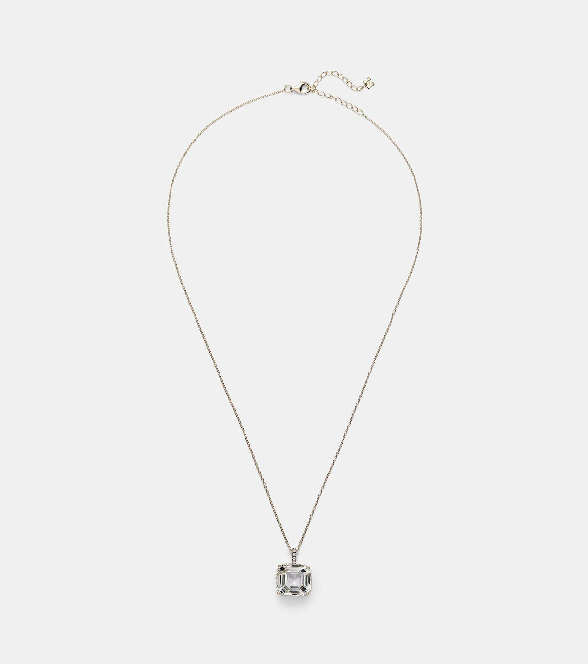 Mateo 14kt gold necklace with topaz and diamonds