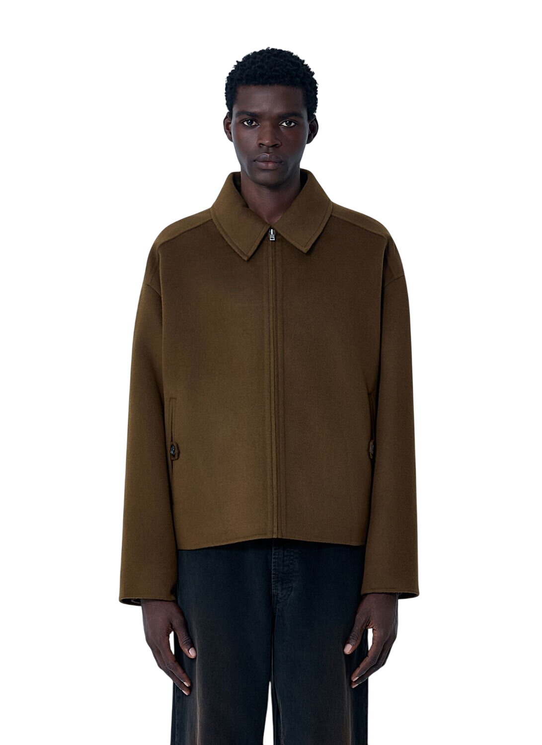 Acne Studios Khaki and Green Color Block Jacket Acne Studios