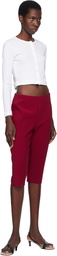 LESET White Pointelle Crop Cardigan