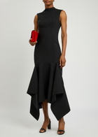 Solace London Trinity Crepe Midi Dress Black
