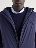 Burberry - Logo-Appliquéd Shell Hooded Jacket - Blue